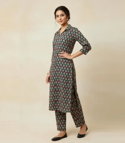 Block Printed Handmade Co-ord Multicolor Top