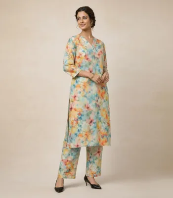 Digital Printed Handmade Co-ord Top