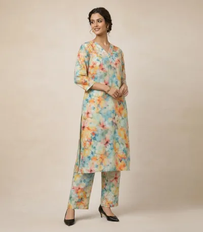 Digital Printed Handmade Co-ord Top